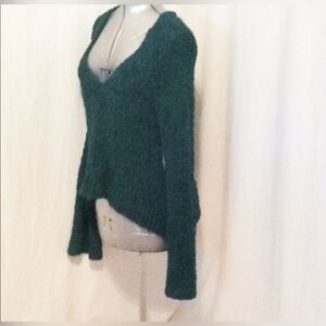 Free People Sand Dune Green Knit Pullover L